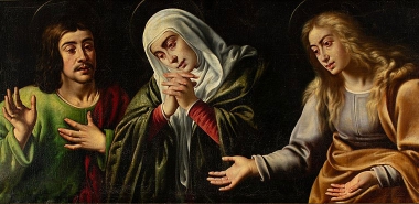 800px La Virgen Maria entre Maria Magdalena y san Juan Evangelista Felipe Diriksen