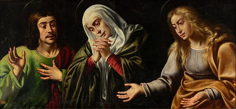 800px La Virgen Maria entre Maria Magdalena y san Juan Evangelista Felipe Diriksen